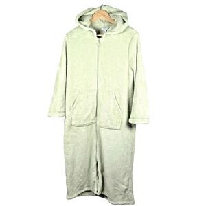 Charter‎ Club Intimates Women's Plush Fleece Full Zip Robe Hoodie Lime Womens M